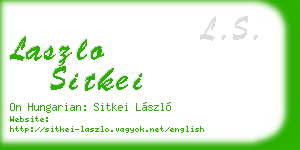 laszlo sitkei business card